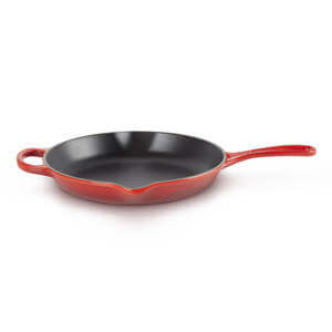 Le Creuset Signature Cerise Cast Iron Skillet with Metal Handle 26cm